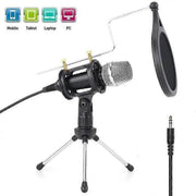 Darrahopens Audio & Video > Musical Instrument & Accessories > Audio Accessories Metal Condenser Microphone Set - PC/Laptop Studio Recording Microphone Kit