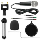 Darrahopens Audio & Video > Musical Instrument & Accessories > Audio Accessories Metal Condenser Microphone Set - PC/Laptop Studio Recording Microphone Kit