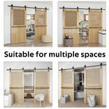 Darrahopens Audio & Video > Musical Instrument & Accessories > Audio Accessories Sliding Barn Door Hardware Kit Rust Resistant Heavy Duty 1.83m