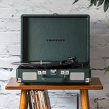 Darrahopens Audio & Video > Musical Instrument & Accessories > Audio Players & Recorders Crosley Cruiser Bluetooth Portable Turntable - Emerald Green + Bundled Crosley Record Storage Display Stand