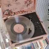 Darrahopens Audio & Video > Musical Instrument & Accessories > Audio Players & Recorders Crosley Voyager Bluetooth Portable Turntable - Floral + Bundled Crosley Record Storage Display Stand