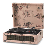 Darrahopens Audio & Video > Musical Instrument & Accessories > Audio Players & Recorders Crosley Voyager Bluetooth Portable Turntable - Floral + Bundled Crosley Record Storage Display Stand