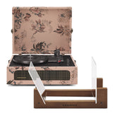 Darrahopens Audio & Video > Musical Instrument & Accessories > Audio Players & Recorders Crosley Voyager Bluetooth Portable Turntable - Floral + Bundled Crosley Record Storage Display Stand