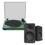 Darrahopens Audio & Video > Musical Instrument & Accessories > Audio Players & Recorders Kanto OBI3 Turntable - Matte Green with Kanto ORA 100W Powered Speakers - Black Bundle