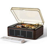 Darrahopens Audio & Video > Musical Instrument & Accessories > Audio Players & Recorders Retro CD Music Player with Bluetooth and FM Radio Multifunctional Home Audio System Brown