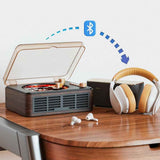 Darrahopens Audio & Video > Musical Instrument & Accessories > Audio Players & Recorders Retro CD Music Player with Bluetooth and FM Radio Multifunctional Home Audio System Brown