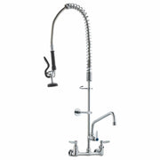 Darrahopens Audio & Video > Musical Instrument & Accessories > Audio Players & Recorders VEVOR Commercial Faucet with Pre-Rinse Sprayer, 36" Height, 8" Center, 12" Swing Spout, Wall Mount Kitchen Sink Faucet, Brass Constructed Device with Pull Down Spray, for 1/2/3 Compartment Sink