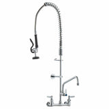 Darrahopens Audio & Video > Musical Instrument & Accessories > Audio Players & Recorders VEVOR Commercial Faucet with Pre-Rinse Sprayer, 36" Height, 8" Center, 12" Swing Spout, Wall Mount Kitchen Sink Faucet, Brass Constructed Device with Pull Down Spray, for 1/2/3 Compartment Sink