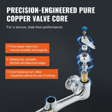 Darrahopens Audio & Video > Musical Instrument & Accessories > Audio Players & Recorders VEVOR Commercial Faucet with Pre-Rinse Sprayer, 36" Height, 8" Center, 12" Swing Spout, Wall Mount Kitchen Sink Faucet, Brass Constructed Device with Pull Down Spray, for 1/2/3 Compartment Sink
