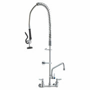 Darrahopens Audio & Video > Musical Instrument & Accessories > Audio Players & Recorders VEVOR Commercial Faucet with Pre-Rinse Sprayer, 36" Height, 8" Center, 12" Swing Spout, Wall Mount Kitchen Sink Faucet, Brass Constructed Device with Pull Down Spray, for 1/2/3 Compartment Sink