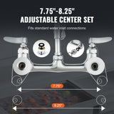 Darrahopens Audio & Video > Musical Instrument & Accessories > Audio Players & Recorders VEVOR Commercial Faucet with Pre-Rinse Sprayer, 36" Height, 8" Center, 12" Swing Spout, Wall Mount Kitchen Sink Faucet, Brass Constructed Device with Pull Down Spray, for 1/2/3 Compartment Sink