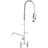 Darrahopens Audio & Video > Musical Instrument & Accessories > Audio Players & Recorders VEVOR Commercial Faucet with Pre-Rinse Sprayer, 44" Height, 8" Center, 12" Swing Spout, Deck Mount Kitchen Sink Faucet, Brass Constructed Device with Pull Down Spray, for 1/2/3 Compartment Sink