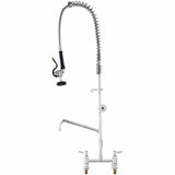 Darrahopens Audio & Video > Musical Instrument & Accessories > Audio Players & Recorders VEVOR Commercial Faucet with Pre-Rinse Sprayer, 44" Height, 8" Center, 12" Swing Spout, Deck Mount Kitchen Sink Faucet, Brass Constructed Device with Pull Down Spray, for 1/2/3 Compartment Sink