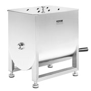 Darrahopens Audio & Video > Musical Instrument & Accessories > Audio Players & Recorders VEVOR Manual Meat Mixer, 60L Fixed Tank Meat Processing Equipment(Mixing Max 60LBS for Meat), Stainless Steel Meat Mixer, Sausage Mixer Machine with Lid Handle Gear Reducer, Ground Beef Hand Mixer