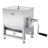 Darrahopens Audio & Video > Musical Instrument & Accessories > Audio Players & Recorders VEVOR Manual Meat Mixer, 60L Fixed Tank Meat Processing Equipment(Mixing Max 60LBS for Meat), Stainless Steel Meat Mixer, Sausage Mixer Machine with Lid Handle Gear Reducer, Ground Beef Hand Mixer