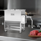 Darrahopens Audio & Video > Musical Instrument & Accessories > Audio Players & Recorders VEVOR Manual Meat Mixer, 60L Fixed Tank Meat Processing Equipment(Mixing Max 60LBS for Meat), Stainless Steel Meat Mixer, Sausage Mixer Machine with Lid Handle Gear Reducer, Ground Beef Hand Mixer