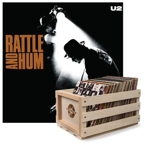 Darrahopens Audio & Video > Musical Instrument & Accessories > CDs & Vinyl Crosley Record Storage Crate & U2 Rattle And Hum - Vinyl Album Bundle