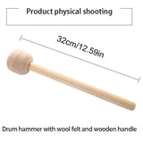 Darrahopens Audio & Video > Musical Instrument & Accessories > Drums 2pcs Felt Drumsticks Gong Mallets Soft Hammer Drum Accessories Percussion Tools