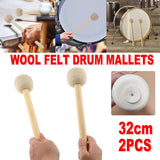 Darrahopens Audio & Video > Musical Instrument & Accessories > Drums 2pcs Felt Drumsticks Gong Mallets Soft Hammer Drum Accessories Percussion Tools