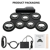 Darrahopens Audio & Video > Musical Instrument & Accessories > Drums Portable Roll-Up Electronic Drum: Seven Pads with Realistic Feel, Silent Practice, Foldable and Easy to Carry Anywhere In Australia - Darrahopens