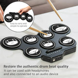 Darrahopens Audio & Video > Musical Instrument & Accessories > Drums Portable Roll-Up Electronic Drum: Seven Pads with Realistic Feel, Silent Practice, Foldable and Easy to Carry Anywhere In Australia - Darrahopens