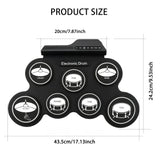 Darrahopens Audio & Video > Musical Instrument & Accessories > Drums Portable Roll-Up Electronic Drum: Seven Pads with Realistic Feel, Silent Practice, Foldable and Easy to Carry Anywhere In Australia - Darrahopens