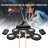 Darrahopens Audio & Video > Musical Instrument & Accessories > Drums Portable Roll-Up Electronic Drum: Seven Pads with Realistic Feel, Silent Practice, Foldable and Easy to Carry Anywhere In Australia - Darrahopens