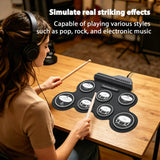 Darrahopens Audio & Video > Musical Instrument & Accessories > Drums Portable Roll-Up Electronic Drum: Seven Pads with Realistic Feel, Silent Practice, Foldable and Easy to Carry Anywhere In Australia - Darrahopens