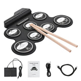 Darrahopens Audio & Video > Musical Instrument & Accessories > Drums Portable Roll-Up Electronic Drum: Seven Pads with Realistic Feel, Silent Practice, Foldable and Easy to Carry Anywhere In Australia - Darrahopens