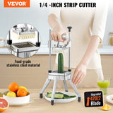 Darrahopens Audio & Video > Musical Instrument & Accessories > Drums VEVOR Commercial Vegetable Fruit Chopper 1/4" Blade Heavy Duty Professional Food Dicer Kattex French Fry Cutter Onion Slicer Stainless Steel for Tomato Peppers Potato Mushroom