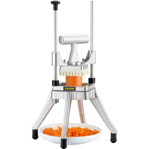 Darrahopens Audio & Video > Musical Instrument & Accessories > Drums VEVOR Commercial Vegetable Fruit Chopper 1/4" Blade Heavy Duty Professional Food Dicer Kattex French Fry Cutter Onion Slicer Stainless Steel for Tomato Peppers Potato Mushroom