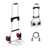 Darrahopens Audio & Video > Musical Instrument & Accessories > Drums VEVOR Folding Hand Truck, 80 kg Load Capacity, Aluminum Portable Cart, Convertible Hand Truck and Dolly with Telescoping Handle and Rubber Wheels, Ultra Lightweight Super Strong for Moving Warehouse