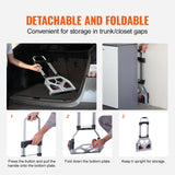 Darrahopens Audio & Video > Musical Instrument & Accessories > Drums VEVOR Folding Hand Truck, 80 kg Load Capacity, Aluminum Portable Cart, Convertible Hand Truck and Dolly with Telescoping Handle and Rubber Wheels, Ultra Lightweight Super Strong for Moving Warehouse