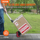 Darrahopens Audio & Video > Musical Instrument & Accessories > Drums VEVOR Folding Hand Truck, 80 kg Load Capacity, Aluminum Portable Cart, Convertible Hand Truck and Dolly with Telescoping Handle and Rubber Wheels, Ultra Lightweight Super Strong for Moving Warehouse