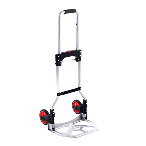 Darrahopens Audio & Video > Musical Instrument & Accessories > Drums VEVOR Folding Hand Truck, 80 kg Load Capacity, Aluminum Portable Cart, Convertible Hand Truck and Dolly with Telescoping Handle and Rubber Wheels, Ultra Lightweight Super Strong for Moving Warehouse