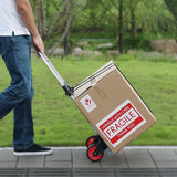 Darrahopens Audio & Video > Musical Instrument & Accessories > Drums VEVOR Folding Hand Truck, 80 kg Load Capacity, Aluminum Portable Cart, Convertible Hand Truck and Dolly with Telescoping Handle and Rubber Wheels, Ultra Lightweight Super Strong for Moving Warehouse
