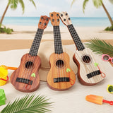 Darrahopens Audio & Video > Musical Instrument & Accessories > Guitars Acacia wood 17-inch Playable Ukulele Mini Guitar, lightweight and portable. Features comfortable nylon strings, includes a pick, and has open-style tuning pegs for precise tuning. Suitable for beginners and music enthusiasts, a popular gift choice for hol