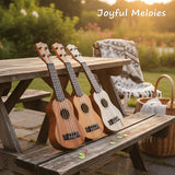 Darrahopens Audio & Video > Musical Instrument & Accessories > Guitars Acacia wood 17-inch Playable Ukulele Mini Guitar, lightweight and portable. Features comfortable nylon strings, includes a pick, and has open-style tuning pegs for precise tuning. Suitable for beginners and music enthusiasts, a popular gift choice for hol