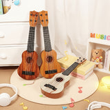 Darrahopens Audio & Video > Musical Instrument & Accessories > Guitars Acacia wood 17-inch Playable Ukulele Mini Guitar, lightweight and portable. Features comfortable nylon strings, includes a pick, and has open-style tuning pegs for precise tuning. Suitable for beginners and music enthusiasts, a popular gift choice for hol