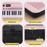 Darrahopens Audio & Video > Musical Instrument & Accessories > Musical Keyboards Alpha 37-Key Digital Piano Keyboard for Kids Beginners Electronic Keyboard Piano Gift Pink