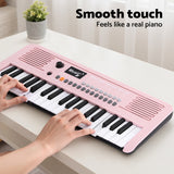 Darrahopens Audio & Video > Musical Instrument & Accessories > Musical Keyboards Alpha 37-Key Digital Piano Keyboard for Kids Beginners Electronic Keyboard Piano Gift Pink