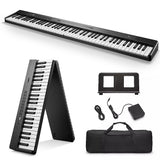 Darrahopens Audio & Video > Musical Instrument & Accessories > Musical Keyboards Folding Digital Piano 88 Key Velocity-Sensitive + Carry Case Pedal