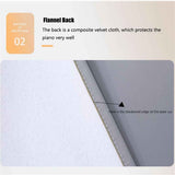 Leather Upright Piano Cover, Piano Full Cover Dustproof Waterproof, Universal Upright Piano Leather Protective Cover, Block Sunlight, Moisture, Dust - Gray - Size Double seat cover+piano cover In Australia - Darrahopens