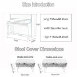 Darrahopens Audio & Video > Musical Instrument & Accessories > Musical Keyboards Leather Upright Piano Cover, Piano Full Cover Dustproof Waterproof, Universal Upright Piano Leather Protective Cover, Block Sunlight, Moisture, Dust - Orange - Size Double seat cover+piano cover In Australia - Darrahopens
