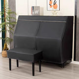 Darrahopens Audio & Video > Musical Instrument & Accessories > Musical Keyboards Leather Upright Piano Cover, Piano Full Cover Dustproof Waterproof, Universal Upright Piano Leather Protective Cover, Block Sunlight, Moisture, Dust - White - Size Double seat cover+piano cover In Australia - Darrahopens