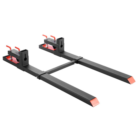 Darrahopens Audio & Video > Musical Instrument & Accessories > Musical Keyboards VEVOR Pallet Forks, 1814 kg Clamp on Pallet Forks, 149 cm Total Length Heavy-Duty Tractor Fork with Adjustable Stabilizer Bar for Tractor Attachments, Loader Bucket, and Skid Steer, Black