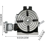 Darrahopens Audio & Video > Musical Instrument & Accessories > Musical Keyboards VEVOR Rotary Table 6inch(150mm) Horizontal Vertical Milling Table 2/5inch(10mm) 4-Slot Milling Rotary Table MT-2 Rotary Table for Milling with Indexing Plate Set for Precision Milling Drilling