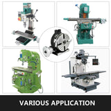 Darrahopens Audio & Video > Musical Instrument & Accessories > Musical Keyboards VEVOR Rotary Table 6inch(150mm) Horizontal Vertical Milling Table 2/5inch(10mm) 4-Slot Milling Rotary Table MT-2 Rotary Table for Milling with Indexing Plate Set for Precision Milling Drilling