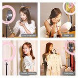 Darrahopens Audio & Video > Photography > Camera Accessories 26Cm Dimmable Led Ring Light With Tripod And Phone Clamp