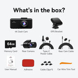 Darrahopens Audio & Video > Photography > Camera Accessories 4K 3 Channel Dash Cam with 5G WiFi, Front, Rear, and Inside Recording, Free 64GB SD Card In Australia - Darrahopens